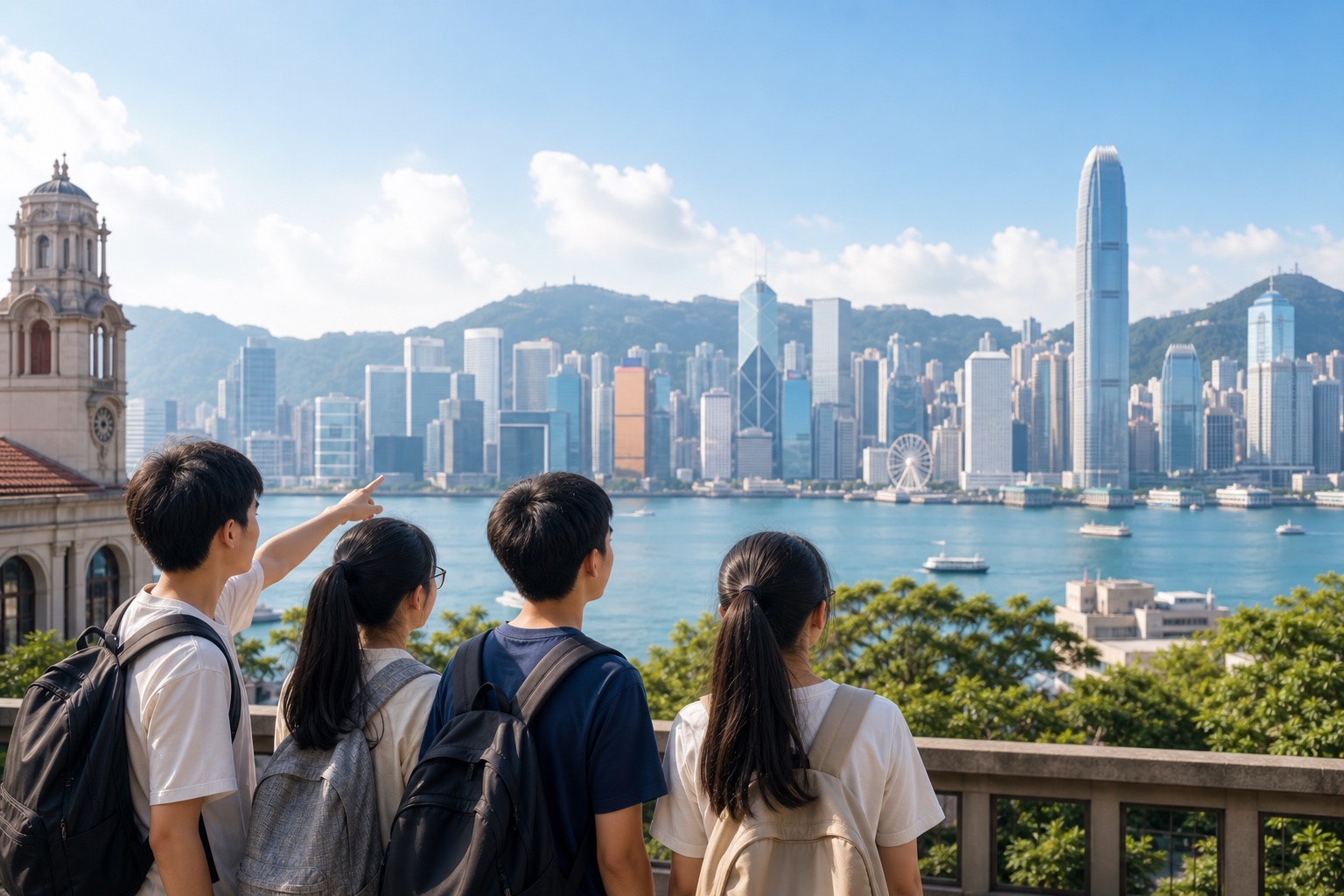 香港维多利亚港城市景观